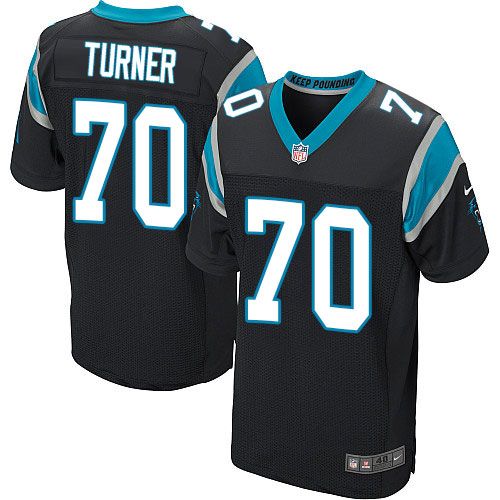 Nike Panthers #70 Trai Turner Black Team Color Men's Stitched NFL Elite Jersey